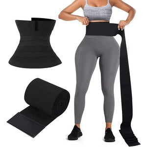 Soo slick Waist Trainer for Women Lower Belly Fat - Weight Loss Compression  Tummy Control Belt Plus Size Snatch Me Up Bandage wrap Waist Trimmer Black