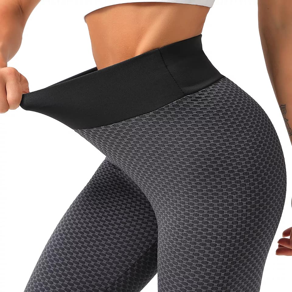 Tiktok Butt Leggings for Women, High Waisted Yoga Pants with Pocket,  Workout Fitness Textured Athletic Tights